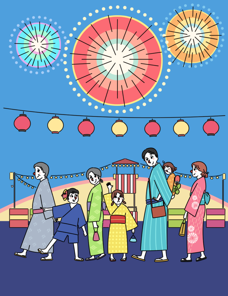 夏祭りの風景 Sizutarou Illustrations