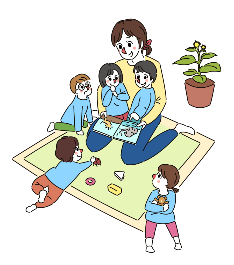 保育士さんと子供たち Sizutarou Illustrations